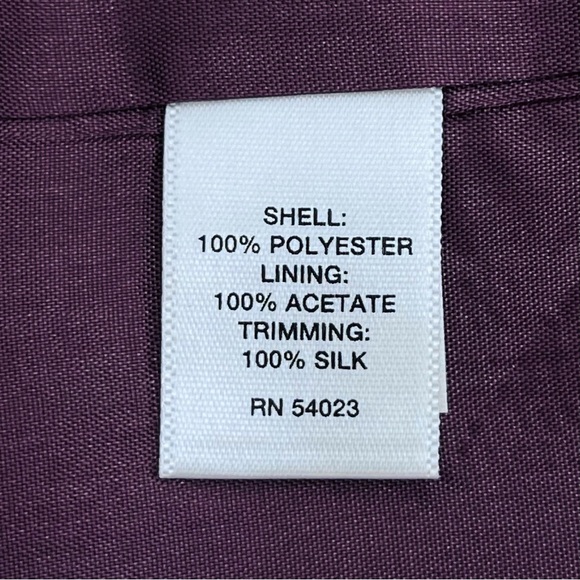 Banana Republic Dark Plum Metallic Taffeta Cocktail Dress w/Pockets Size 10 - Picture 8 of 10